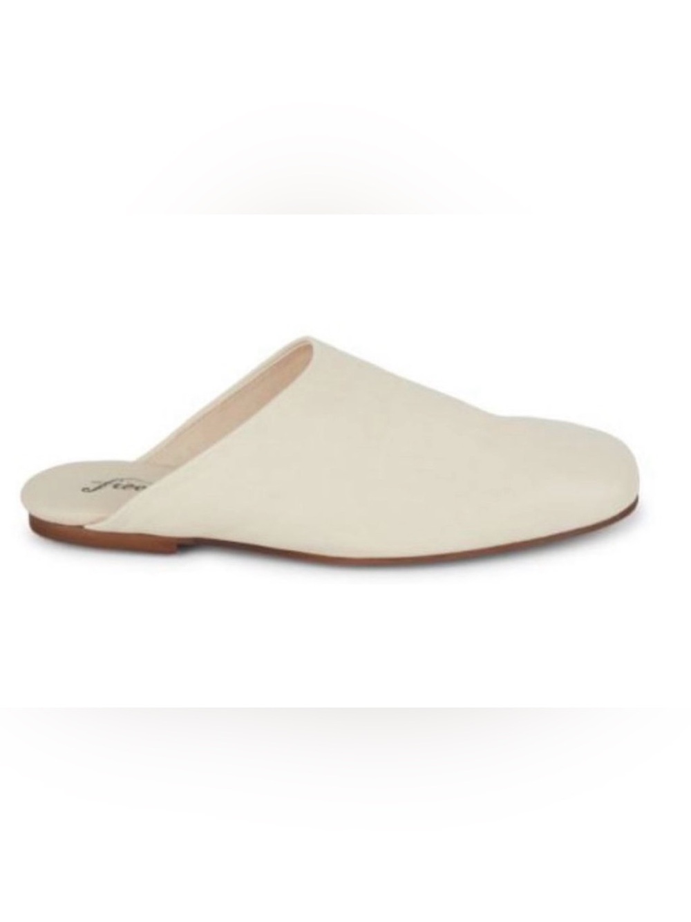 Free People Cream Minimalist Slip-On Reese Mule Size 41
